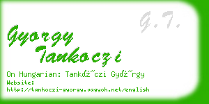 gyorgy tankoczi business card